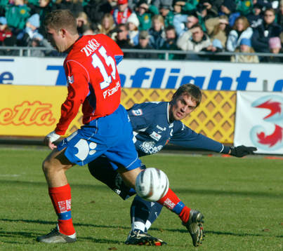Mattias Lindström, Helsingborg, stoppas av XX, Örgryte