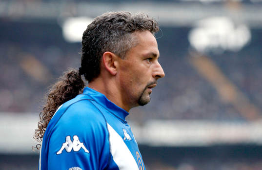 Roberto Baggio, Brescia. Frisyr, hästsvans, hockeyfrilla