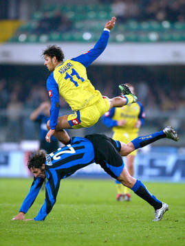 Materazzi och Amauri. Luftfärd