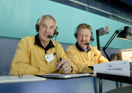 Curt Lundmark och Staffan Lindeborg, kommentator, TV-sporten