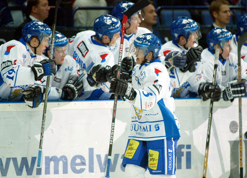 Petteri Nummelin, Finland, gjorde två mål idag. Jubel