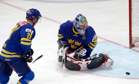 Både Jörgen Jönsson och Henrik Lundqvist, målvakt,