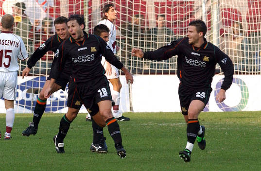 Venezia - Torino:  Mål av Guidoni, Venezia, jublar, jubel