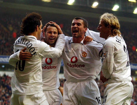 Ruud Van Nistelrooy, Ryan Giggs, Roy Keane och Diego