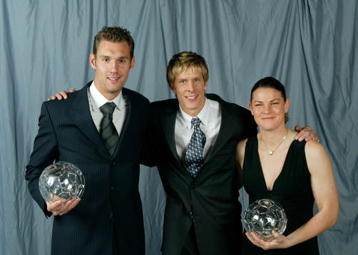 Årets målvakter, Andreas Isaksson och Caroline Jönsson,
