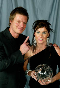 Stefan Schwarz och årets mittfältare, Malin Moström