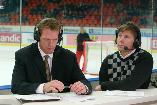 Ishockey, tv, kommentator, Calle Johansson och Mats Näslund