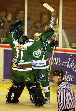 Magnus Wennström och Pär Arlbrandt, Rögle, jubel
