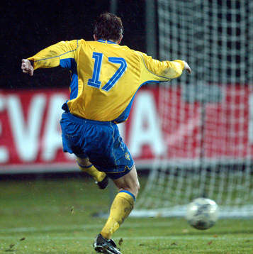 Tobias Hysén, skott