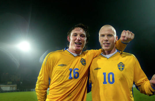 Två glada målskyttar, Kim Källström  och Alexander