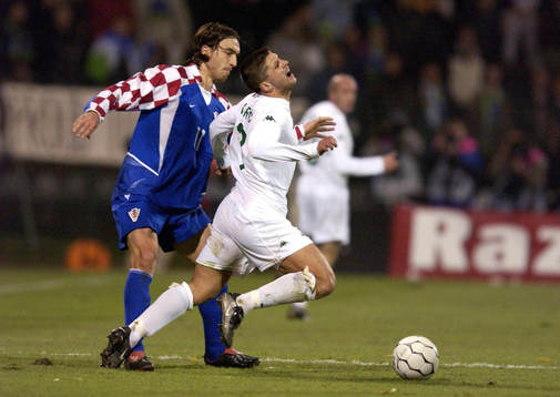 Fotboll, EM-kval, Slovenien - Kroatien