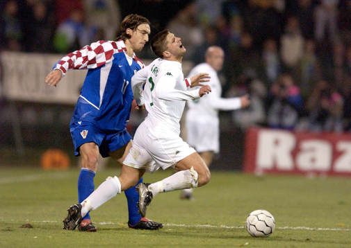 Fotboll, EM-kval, Slovenien - Kroatien