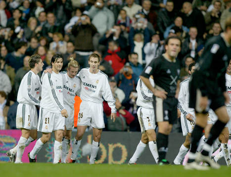 David Beckham och Real Madrid jublar