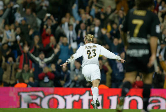 David Beckham, Real Madrid , jubel