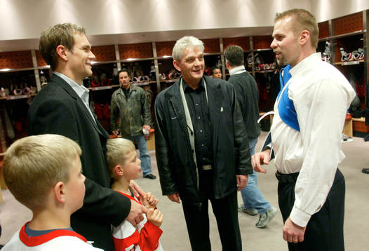 Nicklas Lidström och Tomas Holmström, träffar Hardy