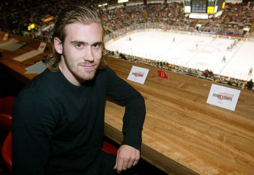 Henrik Zetterberg på läktarplats