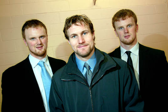 Henrik Sedin, Markus Näslund och Daniel Sedin