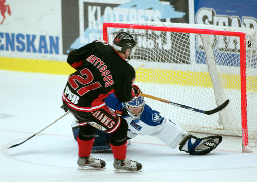 Mike Bales, målvakt och Jesper Mattsson