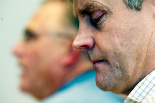Bengt Madsen (Ordförande Malmö) och Hasse Borg (Sportchef