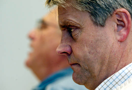 Bengt Madsen (Ordförande Malmö) och Hasse Borg (Sportchef