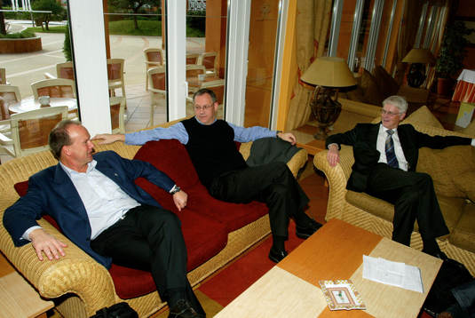 Mats Engkvist, Lars Lagerbäck och Sune Hellströmer på