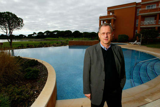 Lars Lagerbäck på Hotell Quinta da Marinha, med golfbana