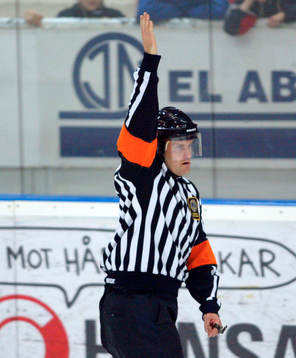 Stefan Danielsson, domare.  Tecken