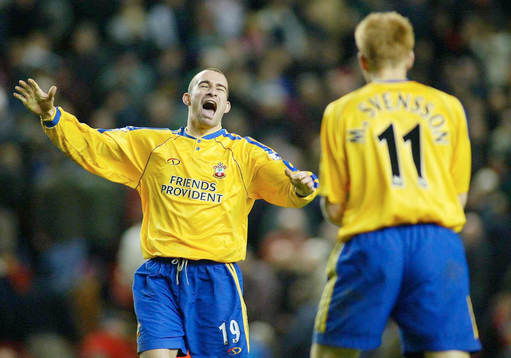 Danny Higginbotham och Michael Svensson, jubel
