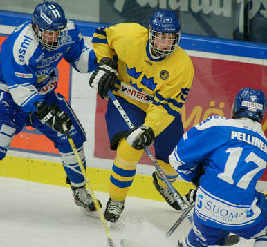 Ishockey U16, Sverige - Finland. Patrik Berglund