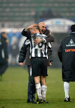 Spalletti och Jörgensen, Udinese, jubel