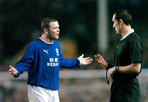 Wayne Rooney, Everton vädjar till domaren (Domare)