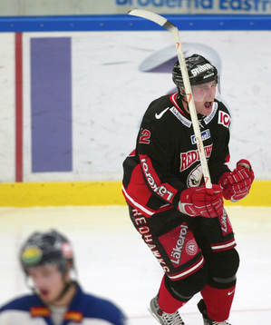 2-1, David Petrasek jubel, Leksand depp