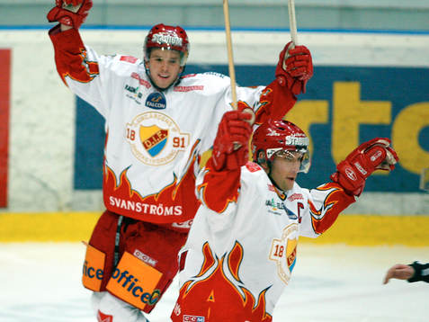 Richard Lintner och Mikael Johansson, Djurgården. Jubel