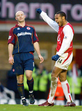 Thierry Henry , Arsenal, jubel