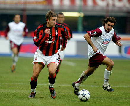 Andriy Shevchenko, Milan och Giacomo Tedesco, Reggina