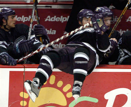 Anaheim - Detroit: Tackling in i båset