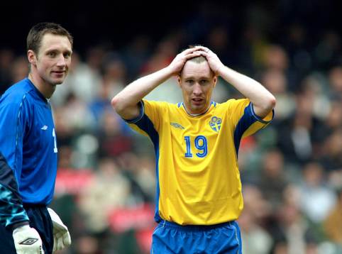 0-3 förlust för Sverige. Niklas Skoog, Sverige och Terje