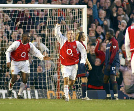 Fredrik  Ljundberg, Arsenal, jubel