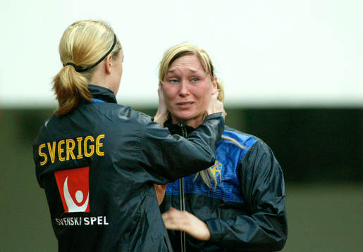 Frida Östberg, Sverige blev utbytt i andra halvlek och