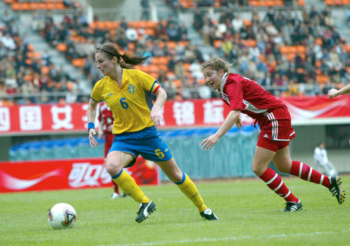 Fotboll, Sverige, dam, landslag, fyrnations, Kanada -