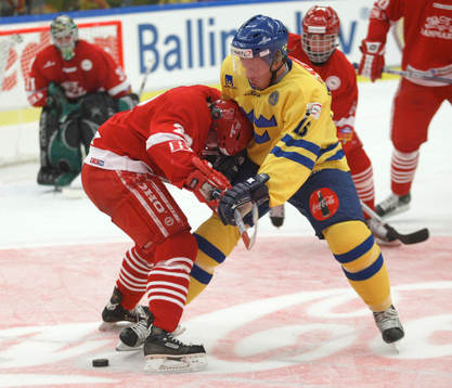 Tvärstopp för Danmark. Johan Franzén, Sverige stoppar