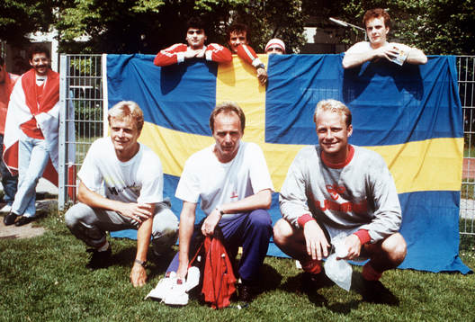 Jonas Thern, Sven Göran Eriksson och Mats Magnusson,