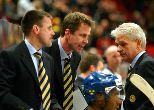 Sveriges coacher; Tomy Samuelsson, Ulf Dahlén och Hardy