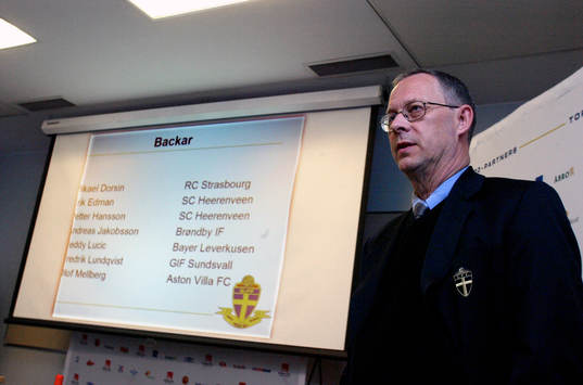 Lars Lagerbäck, förbundskapten Sverige presenterar
