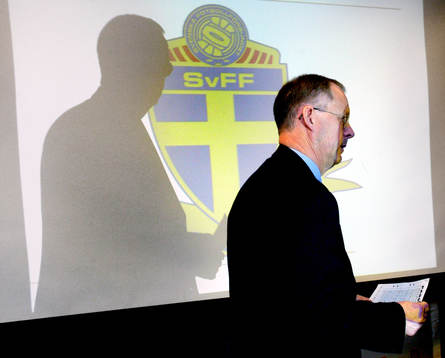 Lars Lagerbäck, förbundskapten Sverige presenterar