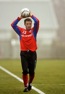 Fotboll, Träningsmatch, Erik Wahlstedt, Helsingborg, inkast