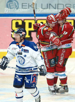 Jari Tolsa och Alexander Steen, Frölunda, jubel