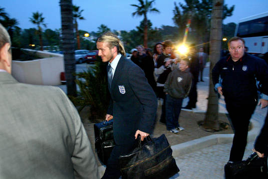 David Beckham och Ray Withworth (Säkerhetsansvarig)