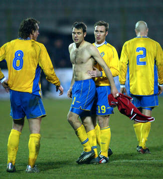 Stefan Selakovic, Kim Källström och Niklas Skoog,