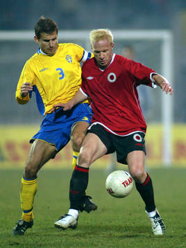 Andreas Jakobsson, Sverige och Igli Tare, Albanien